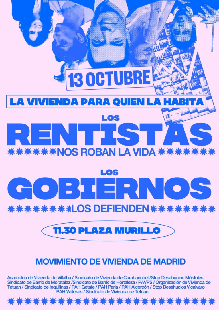 Cartel del Bloque Crítico para la manifestación del 13O